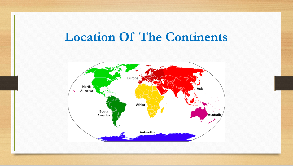 Wolrd continents PowerPoint lesson